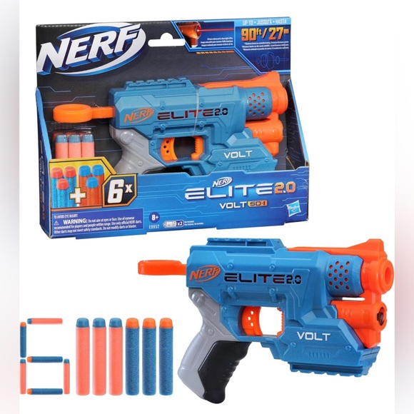 NERF Elite Toy Gun 2.0 Volt Blaster. 6 Darts. Light Beam, Up To 90 Ft.  Ages 8+ - Picture 2 of 6